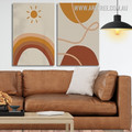 Phoebus Rainbow Abstract Scandinavian Retro Framed 2 Piece Abstract Wall Art Canvas Prints www.arttree.com.au