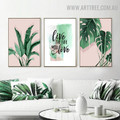 Live The Life Spots Abstract 3 Piece Floral Art Image Quotes Modern Canvas Print for Room Wall Décor