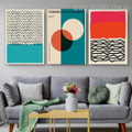  Bold Alignment Rectangle Modern Geometric Art Pic 2 Piece Abstract Canvas Print for Room Wall Assortment