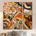 Colorful Specks Abstract Modern Heavy Texture Handmade 3 Piece Multi Panel Oil Paintings Wall Art Set For Room Décor