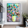 Blossoms Pot Abstract Floral Artist Handmade Contemporary Art Painting For Room Trimming