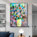 Blossoms Pot Abstract Modern Artist Handmade Floral Paintings For Room Tracery
