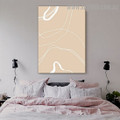 Wiggly Alignments Abstract Geometric Scandinavian Painting Picture Canvas Print for Room Wall Tracery