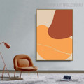 Curvy Taints Line Abstract Painting Pic Geometric Scandinavian Canvas Print for Room Wall Adornment
