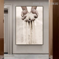 Sand Slipping Abstract Vintage Figure Wall Artwork Image Canvas Print for Room Decor