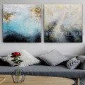 Calico Smudges Abstract Modern Heavy Texture 2 Piece Multi Panel Wall Art Painting Wall Art Set For Room Drape