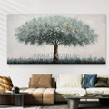 Fortune Tree Abstract Landscape Nature Modern Heavy Texture Artist Handmade Stretched Canvas Wall Art Painting For Diy Room Decor