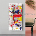 Multi Colored Tarnishes Modern Heavy Texture Artist Handmade Abstract Art Painting For Room Moulding