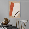 Sinuate Patches Line Vintage Painting Picture Abstract Geometric Pattern Canvas Print for Room Wall Moulding