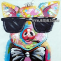 Dapple Pig Animal Artist Handmade Heavy Texture Modern Artwork Painting