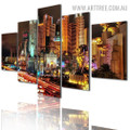 Hotel Casino Building Landscape Modern 5 Multi Panel Image Canvas Painting Print for Room Wall Garnish