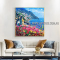 Colorful City Landscape Abstract Heavy Texture Artist Handmade Contemporary Art Painting for Room Garniture