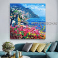 Colorful City Landscape Abstract Heavy Texture Artist Handmade Modern Wall Art Painting for Room Adorn