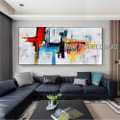 Multicolor Splash Abstract Heavy Texture Artist Handmade Contemporary Art Painting for Room Decor