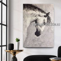 Dull Horse Modern Animal Heavy Texture Artist Handmade Abstract Art Painting for Room Ornament