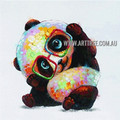 Cute Panda Contemporary Heavy Texture Artist Handmade Animal Art Painting