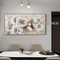 Floral Design Abstract Heavy Texture Artist Handmade Contemporary Art Painting for Room Drape