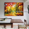 Autumn Fall Abstract Modern Heavy Texture Artist Handmade Landscape Art Painting for Room Decoration