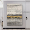 Golden Taints Abstract Heavy Texture Artist Handmade Modern Art Painting for Room Decoration