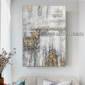 Splashes Design Contemporary Heavy Texture Artist Handmade Abstract Art Painting for Room Getup