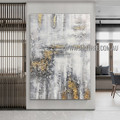 Splashes Design Abstract Heavy Texture Artist Handmade Modern Art Painting for Room Flourish