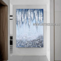 Frozen Icicles Modern Heavy Texture Artist Handmade Abstract Wall Art Painting for Room Flourish