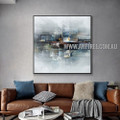 Geometric Cubes Abstract Heavy Texture Artist Handmade Modern Wall Art Painting for Room Getup