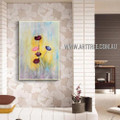 Motley Flowers Floral Modern Heavy Texture Artist Handmade Abstract Art Painting for Room Ornament