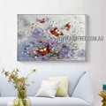 Particolored Painted Lady Floral Animal Artist Handmade Heavy Texture Modern Art Painting for Room Flourish
