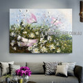 Varicolored Painted Lady Floral Animal Artist Handmade Heavy Texture Modern Art Painting for Room Adorn