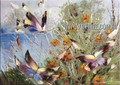 Multicolored Butterflies Modern Floral Artist Handmade Heavy Texture Animal Wall Art Painting