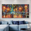 Colorific Runway Tree Botanical Modern Heavy Texture Artist Handmade Abstract Art Painting for Room Adornment