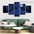 The Great Pyramid Moon Land Landscape 5 Piece Multi Panel Modern Image Canvas Art Print For Room Wall Outfit