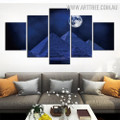 The Great Pyramid Stars Landscape Modern 5 Piece Multi Panel Image Canvas Artwork Print For Room Wall Ornament