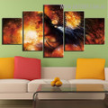 Tribe Stars 5 Piece Naturescape Modern Over Size Image Figure Canvas Painting Print for Room Wall Getup