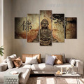 Lord Buddha3 Rings Modern 5 Piece Abstract Large Canvas Wall Painting Image Canvas Print for Room Getup