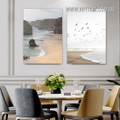 12 Apostles Waves Modern Landscape 2  Panel Framed Artwork Picture Canvas Print for Room Wall Embellishment