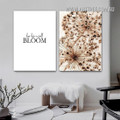 Dried Daffodils Modern Floral Stretched Painting Pic Two Piece Canvas Print for Room Wall Disposition