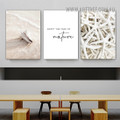 Pace Of Nature Seashell Modern Stretched Seascape Typography Painting Photograph 3 Panel Canvas Print for Room Wall Ornament