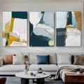 Slurs Design Abstract Modern Artwork Framed 3 Piece Multi Panel Wall Painting For Room Outfit