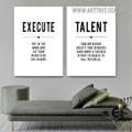 Raw Untrained Ability Typography Modern 2 Piece Framed Wall Art Photo Canvas Print for Room Wall Assortment