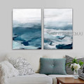 Ultramarine Design Abstract Modern Framed 2 Piece Multi Panel Canvas Painting For Room Outfit
