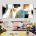 Colorific Lineament Modern Handmade Framed 3 Piece Multi Panel Abstract Painting For Room Onlay