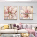 Cosmos Floral Modern Handmade 2 Piece Multi Panel Painting Set For Room Garnish