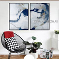 Blots Artwork Set Abstract Vintage Handmade 2 Piece Multi Panel Canvas Paintings For Room Drape