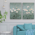 Floral Plants Wall Art Modern Handmade 2 Piece Multi Panel Painting For Room Outfit
