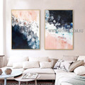 Daubs Painting Set Modern Handmade Framed 2 Piece  Multi Panel Abstract Painting For Room Décor