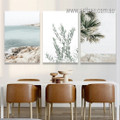 Ocean Selvage Stones Sky Landscape Seascape Stretched Framed Painting Picture 3 Panel Canvas Prints For Wall Adornment