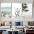 Ocean Selvage Stones Sky Landscape Seascape Stretched Framed Painting Picture 3 Piece Canvas Wall Art Prints For Wall Equipment