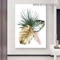 Multicolor Leafage Nordic Abstract Painting Picture Canvas Botanical Art Print For Room Wall Décor